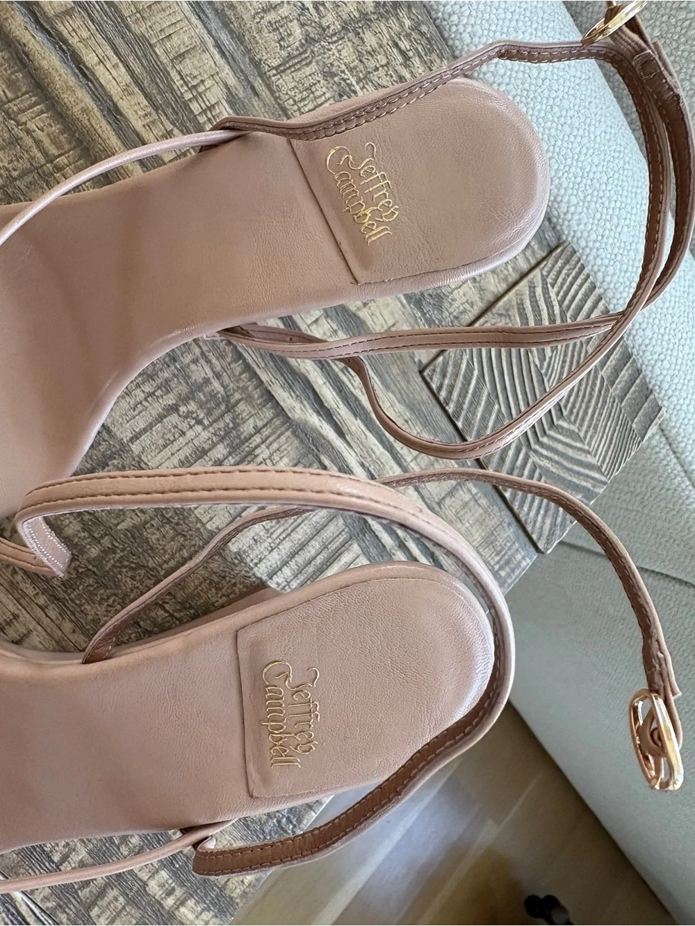 Jeffrey Campbell Strappy Wedge Sandals in Dusty Rose or neutral blush!